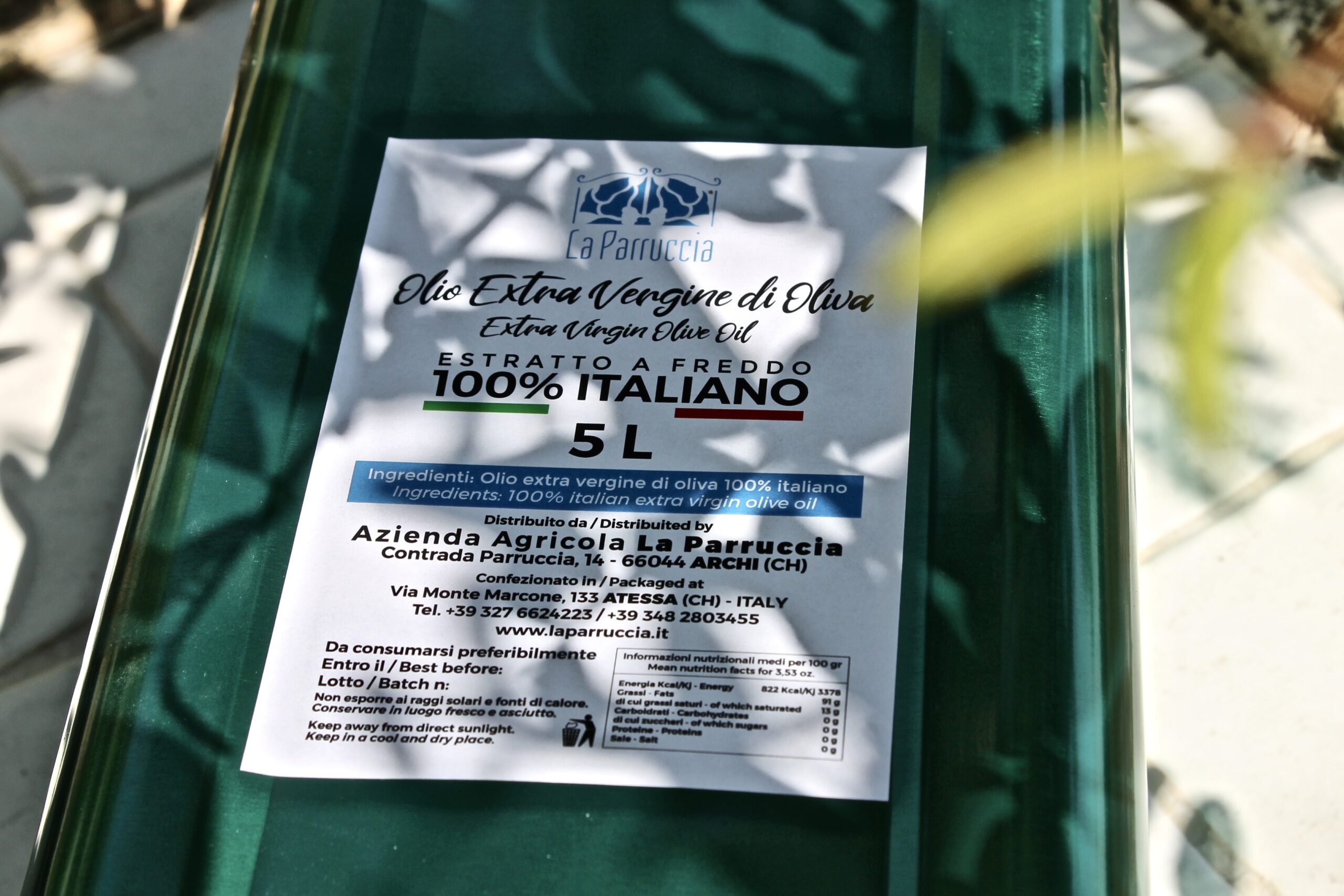 Olio EVO lattina da 5 litri